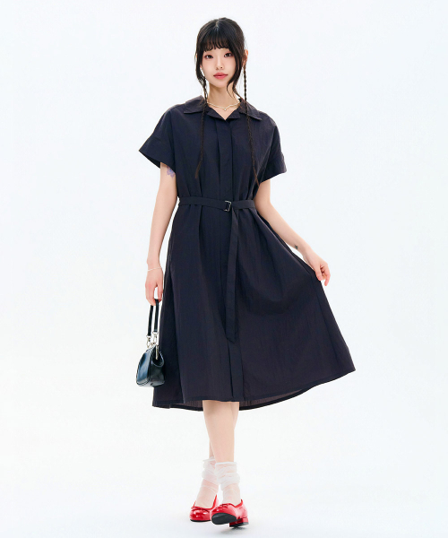 CHASECULT(チェイスカルト)の「レディース 軽量カラー半袖ワンピース-FBRG6171C0L(ワンピース・レディース・チャコールグレー・FRE)」の1枚目の写真