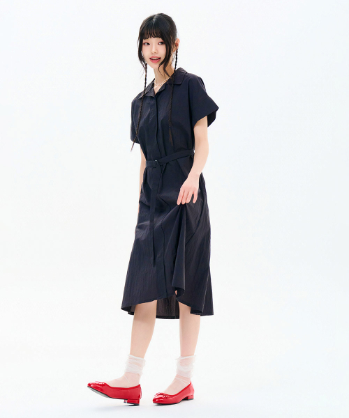 CHASECULT(チェイスカルト)の「レディース 軽量カラー半袖ワンピース-FBRG6171C0L(ワンピース・レディース・チャコールグレー・FRE)」の2枚目の写真