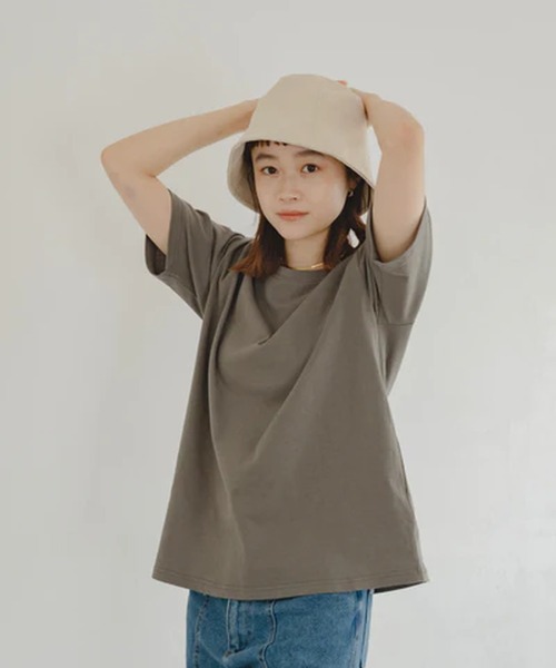 merrylatte(メリーラテ)の「ペインティングフォトT【IROHANI】(Tシャツ/カットソー・レディース・グレー・FREE)」の1枚目の写真
