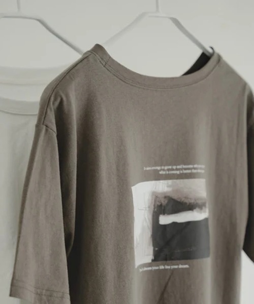merrylatte(メリーラテ)の「ペインティングフォトT【IROHANI】(Tシャツ/カットソー・レディース・グレー・FREE)」の9枚目の写真