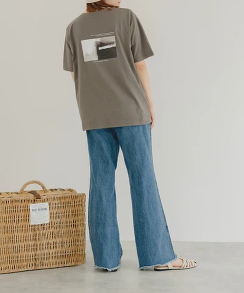 merrylatte(メリーラテ)の「ペインティングフォトT【IROHANI】(Tシャツ/カットソー・レディース・グレー・FREE)」の2枚目の写真