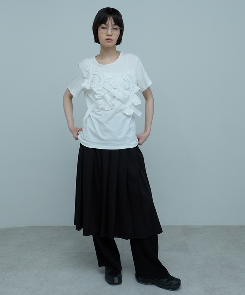 leimn(レイムン)の「リボンカットソー(Tシャツ/カットソー・レディース・ホワイト/ブラック/グレー・FREE)」の22枚目の写真