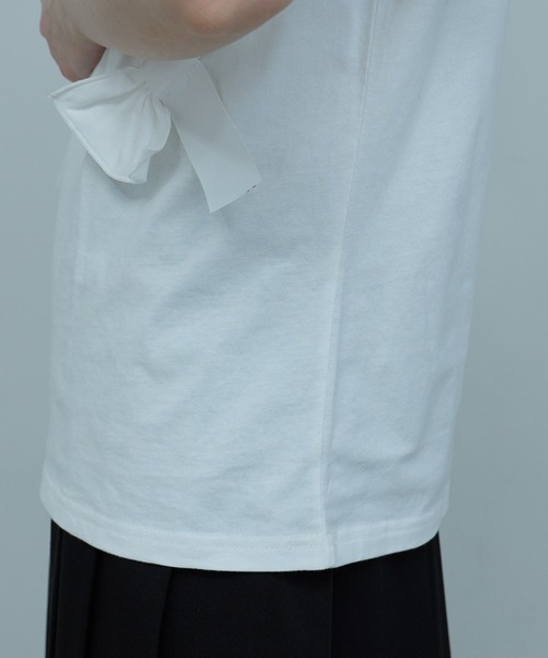 leimn(レイムン)の「リボンカットソー(Tシャツ/カットソー・レディース・ホワイト/ブラック/グレー・FREE)」の5枚目の写真