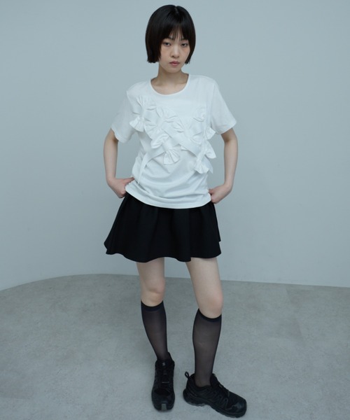 leimn(レイムン)の「リボンカットソー(Tシャツ/カットソー・レディース・ホワイト/ブラック/グレー・FREE)」の8枚目の写真