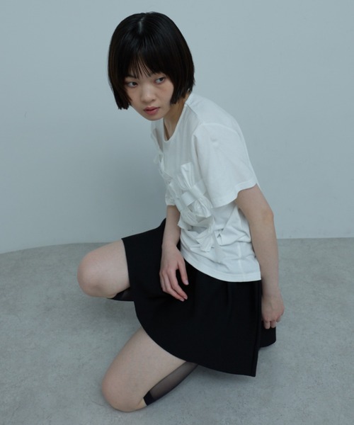 leimn(レイムン)の「リボンカットソー(Tシャツ/カットソー・レディース・ホワイト/ブラック/グレー・FREE)」の10枚目の写真
