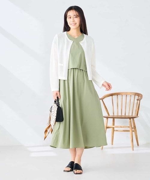 a.v.v(アーヴェヴェ)の「サマーメッシュショートカーディガン(カーディガン/ボレロ・レディース・アイボリー/ブラック・38/40)」の19枚目の写真