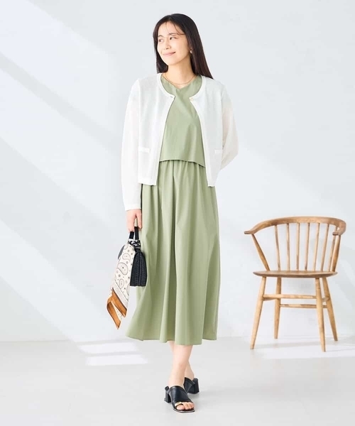a.v.v(アーヴェヴェ)の「サマーメッシュショートカーディガン(カーディガン/ボレロ・レディース・アイボリー/ブラック・38/40)」の21枚目の写真