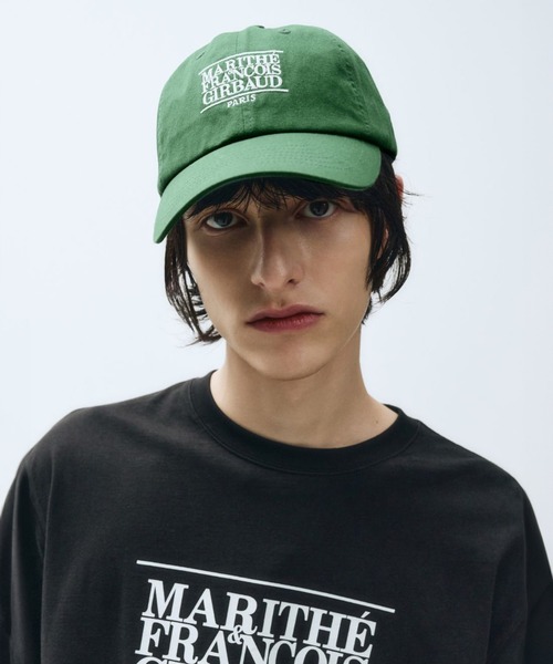 MARITHE + FRANCOIS GIRBAUD(マリテフランソワジルボー)の「SMALL CLASSIC LOGO CAP(キャップ・レディース・グリーン/ダークベージュ・フリー)」の2枚目の写真