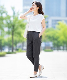 【AIR TOORU エアトール】 レディース テーパードパンツ 接触冷感 通気 遮熱