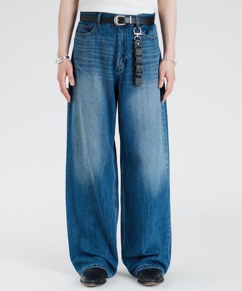 SINSS(シンス)の「Vintage wash overdyed straight denim / ヴィンテージウォッシュオーバーダイストレートデニム(デニムパンツ・メンズ・インディゴブルー/ブラック/ブルー・SMALL/X-SMALL/LARGE/MEDIUM)」の19枚目の写真