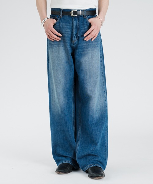 SINSS(シンス)の「Vintage wash overdyed straight denim / ヴィンテージウォッシュオーバーダイストレートデニム(デニムパンツ・メンズ・インディゴブルー/ブラック/ブルー・SMALL/X-SMALL/LARGE/MEDIUM)」の20枚目の写真