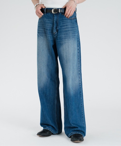 SINSS(シンス)の「Vintage wash overdyed straight denim / ヴィンテージウォッシュオーバーダイストレートデニム(デニムパンツ・メンズ・インディゴブルー/ブラック/ブルー・SMALL/X-SMALL/LARGE/MEDIUM)」の22枚目の写真