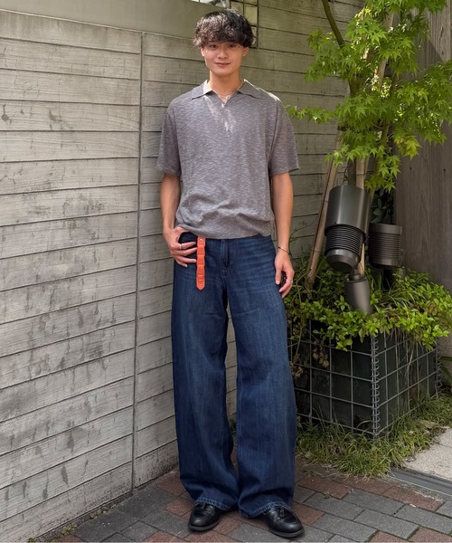 SINSS(シンス)の「Vintage wash overdyed straight denim / ヴィンテージウォッシュオーバーダイストレートデニム(デニムパンツ・メンズ・インディゴブルー/ブラック/ブルー・SMALL/X-SMALL/LARGE/MEDIUM)」の14枚目の写真