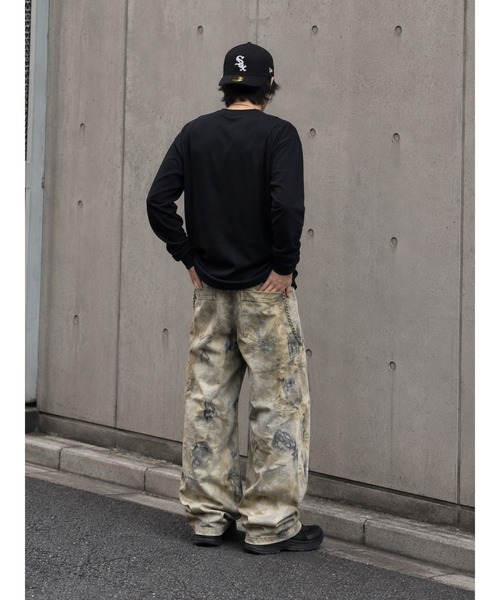 Bling Leads（ブリングリーズ）の「【Bls】 【ZM】【Bling Leads】ヴィンテージ加工 ワイドデニムパンツ（デニムパンツ・メンズ・ブルー・MEDIUM）」の6枚目の写真