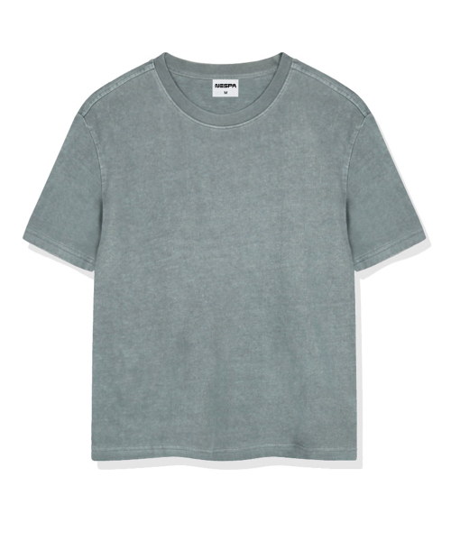 NESPA STUDIO（ネスパスタジオ）の「ハインクピグメントダイ半袖Tシャツ5カラー[NSSF_0001]（Tシャツ/カットソー・メンズ・グレー/ベージュ/スカイブルー/チャコール/グリーン・SMALL/MEDIUM/LARGE/X-LARGE）」の7枚目の写真