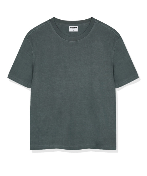 NESPA STUDIO（ネスパスタジオ）の「ハインクピグメントダイ半袖Tシャツ5カラー[NSSF_0001]（Tシャツ/カットソー・メンズ・グレー/ベージュ/スカイブルー/チャコール/グリーン・SMALL/MEDIUM/LARGE/X-LARGE）」の9枚目の写真