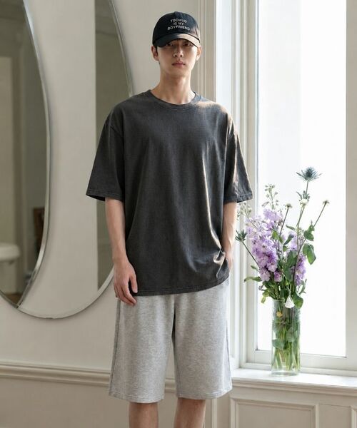 NESPA STUDIO（ネスパスタジオ）の「ハインクピグメントダイ半袖Tシャツ5カラー[NSSF_0001]（Tシャツ/カットソー・メンズ・グレー/ベージュ/スカイブルー/チャコール/グリーン・SMALL/MEDIUM/LARGE/X-LARGE）」の11枚目の写真
