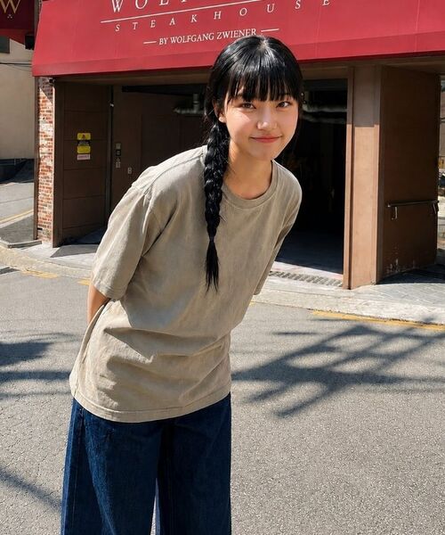 NESPA STUDIO（ネスパスタジオ）の「ハインクピグメントダイ半袖Tシャツ5カラー[NSSF_0001]（Tシャツ/カットソー・メンズ・グレー/ベージュ/スカイブルー/チャコール/グリーン・SMALL/MEDIUM/LARGE/X-LARGE）」の14枚目の写真