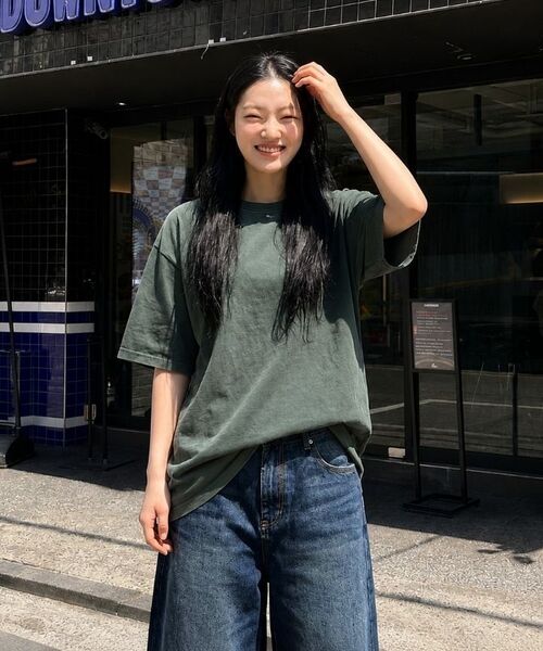 NESPA STUDIO（ネスパスタジオ）の「ハインクピグメントダイ半袖Tシャツ5カラー[NSSF_0001]（Tシャツ/カットソー・メンズ・グレー/ベージュ/スカイブルー/チャコール/グリーン・SMALL/MEDIUM/LARGE/X-LARGE）」の15枚目の写真