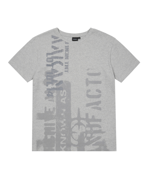 AAKAM(アーカム)の「Aim Lettering Half Top (Gray)(Tシャツ/カットソー・レディース・その他・1/3/2)」の2枚目の写真