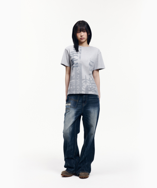 AAKAM(アーカム)の「Aim Lettering Half Top (Gray)(Tシャツ/カットソー・レディース・その他・1/3/2)」の11枚目の写真