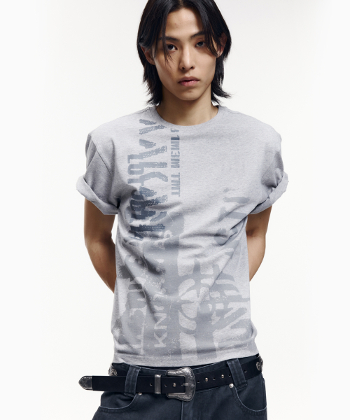 AAKAM(アーカム)の「Aim Lettering Half Top (Gray)(Tシャツ/カットソー・レディース・その他・1/3/2)」の15枚目の写真