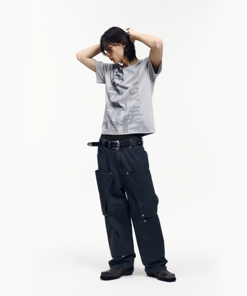 AAKAM(アーカム)の「Aim Lettering Half Top (Gray)(Tシャツ/カットソー・レディース・その他・1/3/2)」の17枚目の写真