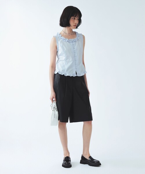 Ray BEAMS(レイビームス)の「フリル トリム ノースリーブ(シャツ/ブラウス・レディース・ホワイト/サックスブルー・ONE SIZE)」の18枚目の写真