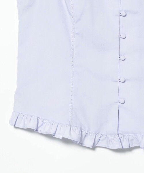 Ray BEAMS(レイビームス)の「フリル トリム ノースリーブ(シャツ/ブラウス・レディース・ホワイト/サックスブルー・ONE SIZE)」の7枚目の写真