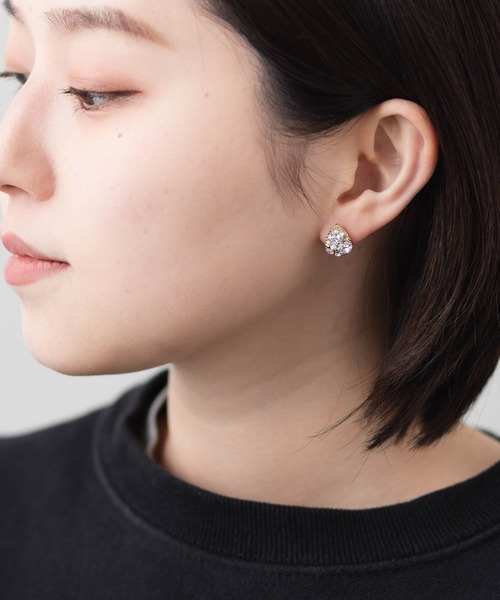 Zoule(ゾーラ)の「tears bijouピアス(ピアス(両耳用)・レディース・ゴールド/ピンク・FREE)」の4枚目の写真