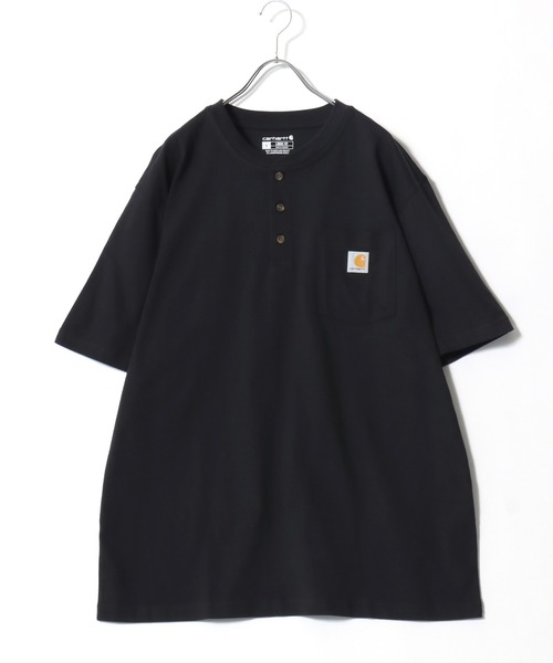 Carhartt(カーハート)の「2026SS Carhartt/カーハート オーバーサイズ ワンポイントロゴ ポケット付 ヘンリーネックTシャツ(Tシャツ/カットソー・メンズ・グレー/ネイビー/ブラック/オリーブ/チャコール・M/L/XL)」の10枚目の写真