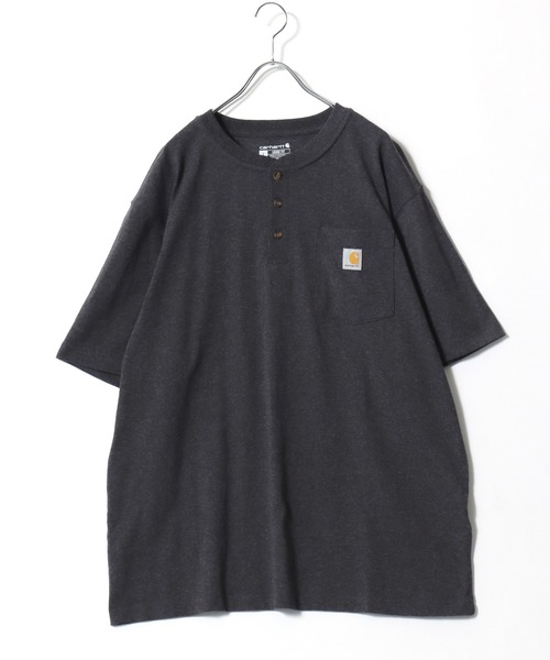 Carhartt(カーハート)の「2026SS Carhartt/カーハート オーバーサイズ ワンポイントロゴ ポケット付 ヘンリーネックTシャツ(Tシャツ/カットソー・メンズ・グレー/ネイビー/ブラック/オリーブ/チャコール・M/L/XL)」の8枚目の写真