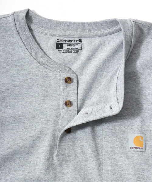 Carhartt(カーハート)の「2026SS Carhartt/カーハート オーバーサイズ ワンポイントロゴ ポケット付 ヘンリーネックTシャツ(Tシャツ/カットソー・メンズ・グレー/ネイビー/ブラック/オリーブ/チャコール・M/L/XL)」の17枚目の写真