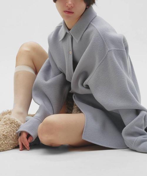 TODAYFUL(トゥデイフル)の「TODAYFUL Wool Shirts Jacket ウールシャツジャケット/12620406(その他アウター・レディース・ブルー系その他/チャコールグレー・38)」の2枚目の写真