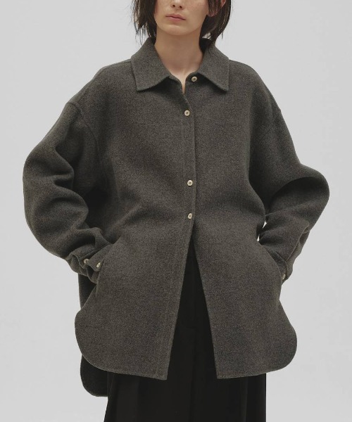 TODAYFUL(トゥデイフル)の「TODAYFUL Wool Shirts Jacket ウールシャツジャケット/12620406(その他アウター・レディース・ブルー系その他/チャコールグレー・38)」の1枚目の写真