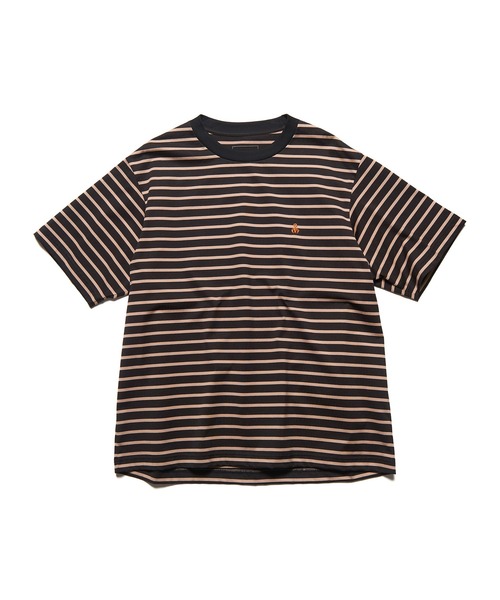 SOPHNET.(ソフネット)の「SCORPION BORDER WIDE TEE(Tシャツ/カットソー・メンズ・ネイビー/ベージュ・1/2/3/4)」の2枚目の写真
