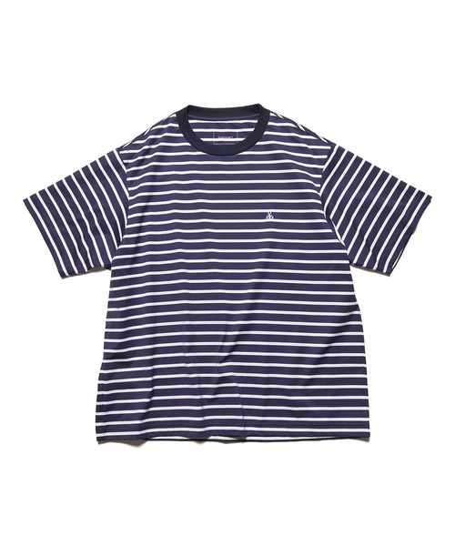 SOPHNET.(ソフネット)の「SCORPION BORDER WIDE TEE(Tシャツ/カットソー・メンズ・ネイビー/ベージュ・1/2/3/4)」の1枚目の写真