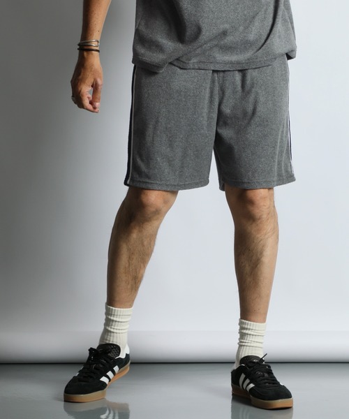 PILE LINE SHORTS：セットアップ対応 ミニパイル ショートパンツ