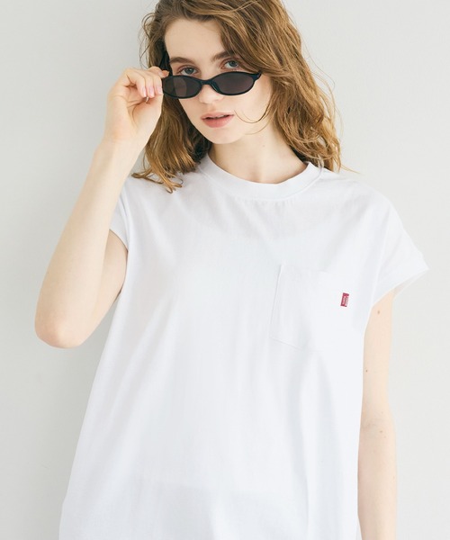 coca(coca)(コカ)の「ピスネームチュニック丈Tシャツ(Tシャツ/カットソー・レディース・ホワイト/ブラック・L/M/S)」の5枚目の写真