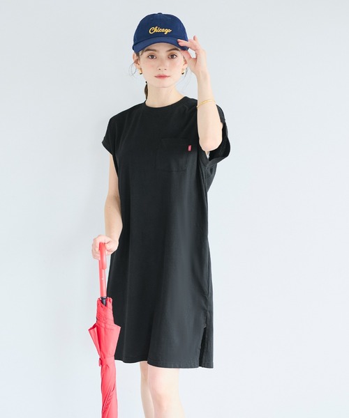 coca(coca)(コカ)の「ピスネームチュニック丈Tシャツ(Tシャツ/カットソー・レディース・ホワイト/ブラック・L/M/S)」の11枚目の写真