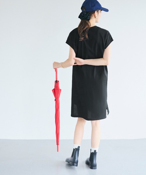coca(coca)(コカ)の「ピスネームチュニック丈Tシャツ(Tシャツ/カットソー・レディース・ホワイト/ブラック・L/M/S)」の12枚目の写真