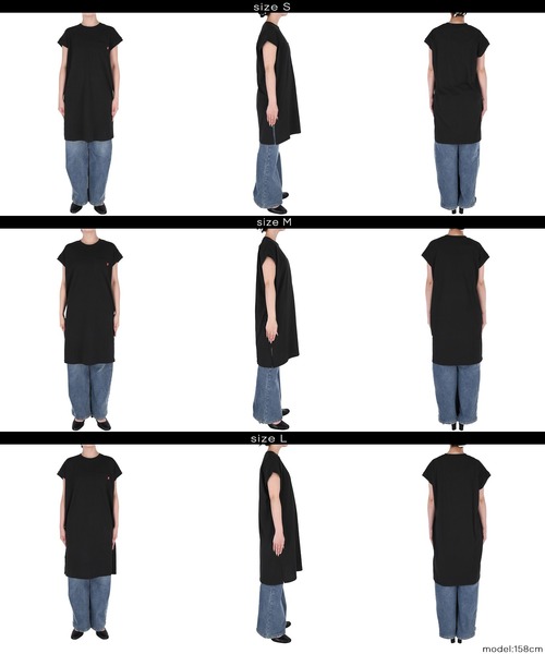 coca(coca)(コカ)の「ピスネームチュニック丈Tシャツ(Tシャツ/カットソー・レディース・ホワイト/ブラック・L/M/S)」の15枚目の写真