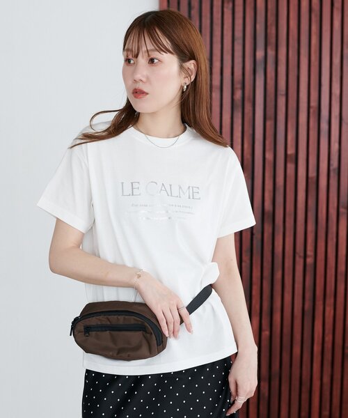 DISCOAT(ディスコート)の「アソートロゴ箔プリントTシャツ(Tシャツ/カットソー・レディース・サックスブルー/チャコールグレー/オフホワイト・FREE)」の11枚目の写真