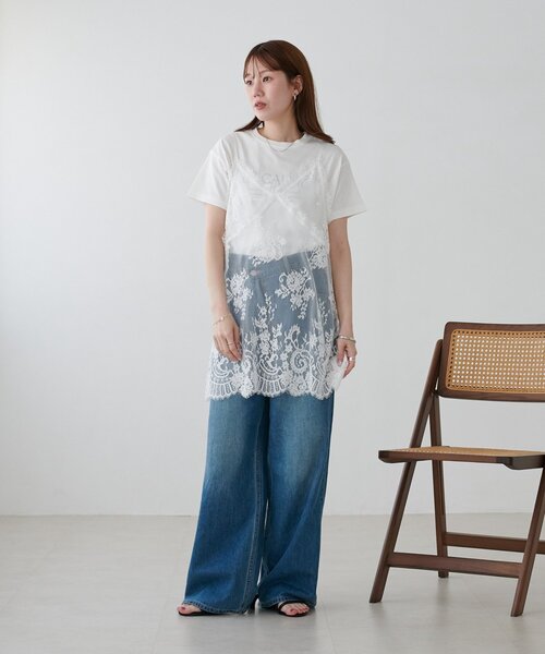 DISCOAT(ディスコート)の「アソートロゴ箔プリントTシャツ(Tシャツ/カットソー・レディース・サックスブルー/チャコールグレー/オフホワイト・FREE)」の14枚目の写真