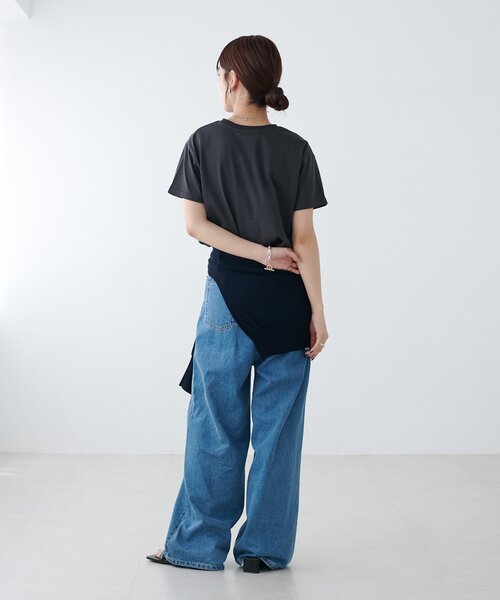 DISCOAT(ディスコート)の「アソートロゴ箔プリントTシャツ(Tシャツ/カットソー・レディース・サックスブルー/チャコールグレー/オフホワイト・FREE)」の20枚目の写真