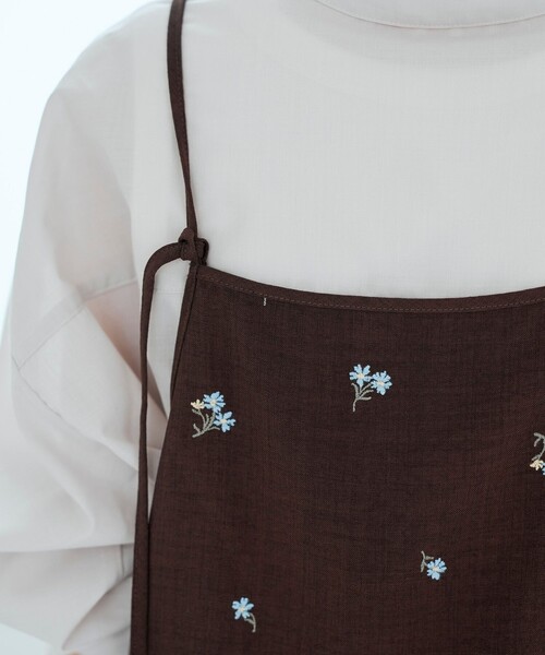 coen(コーエン)の「【セットアップ対応】フラワー刺繍 2wayキャミソールチュニックビスチェ(キャミソール・レディース・ダークブラウン/ブラック・FREE)」の17枚目の写真