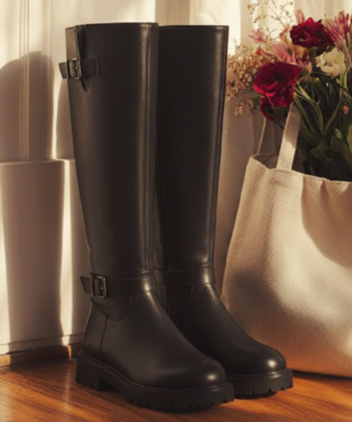 DIFFERSHOE（ディファーシュー）の「ロエルンロングブーツ7.5CM[ブラック]（ブーツ・レディース・ブラック・23.5cm/24.5cm/25cm/22.5cm/23cm/24cm）」の6枚目の写真