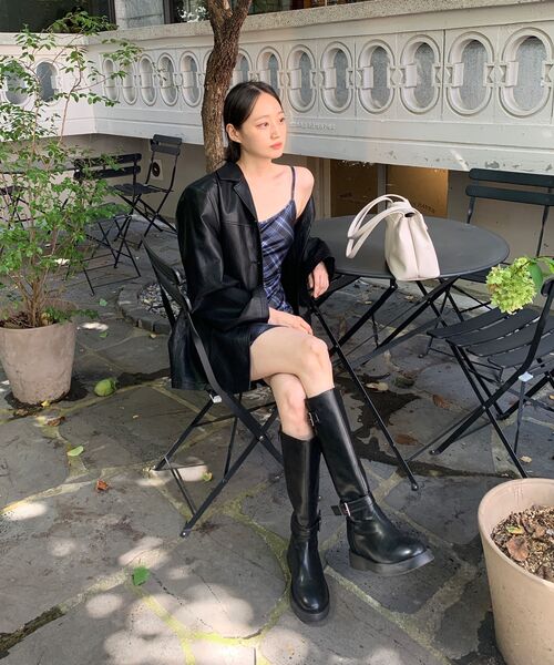 DIFFERSHOE（ディファーシュー）の「ロエルンロングブーツ7.5CM[ブラック]（ブーツ・レディース・ブラック・23.5cm/24.5cm/25cm/22.5cm/23cm/24cm）」の11枚目の写真