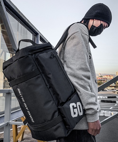 WESTBOY（ウエストボーイ）の「Y2K ロゴプリント 2WAYボストンバッグ WO26W2BG10（バックパック/リュック・メンズ・グレー/ブラック・FREE）」の3枚目の写真