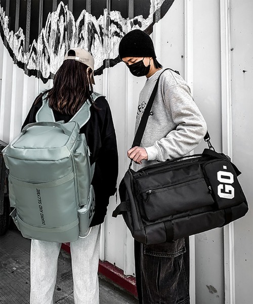 WESTBOY（ウエストボーイ）の「Y2K ロゴプリント 2WAYボストンバッグ WO26W2BG10（バックパック/リュック・メンズ・グレー/ブラック・FREE）」の7枚目の写真